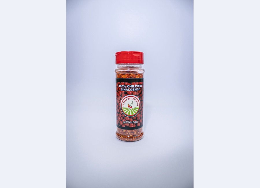 Frasco de chiltepín molido